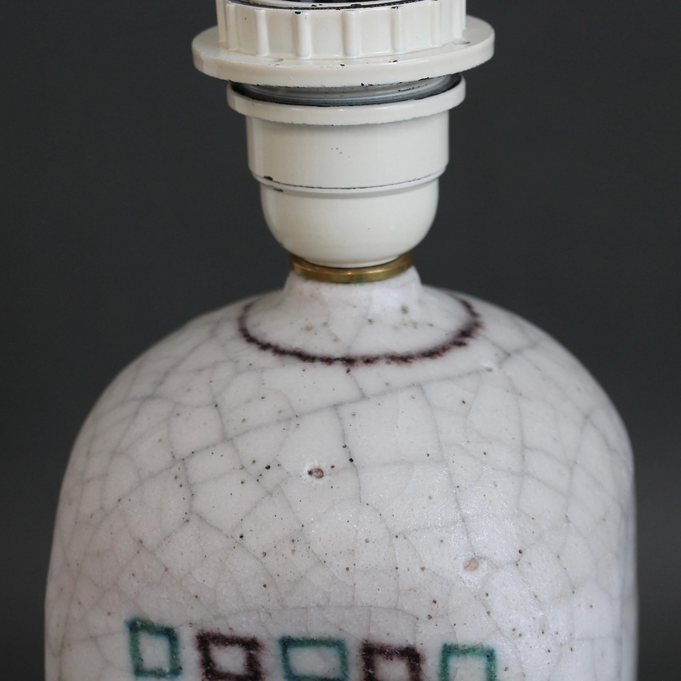 Lampada da tavolo decorativa vintage Italian Lamp di Guido Gambone (circa anni '50) in vendita 8