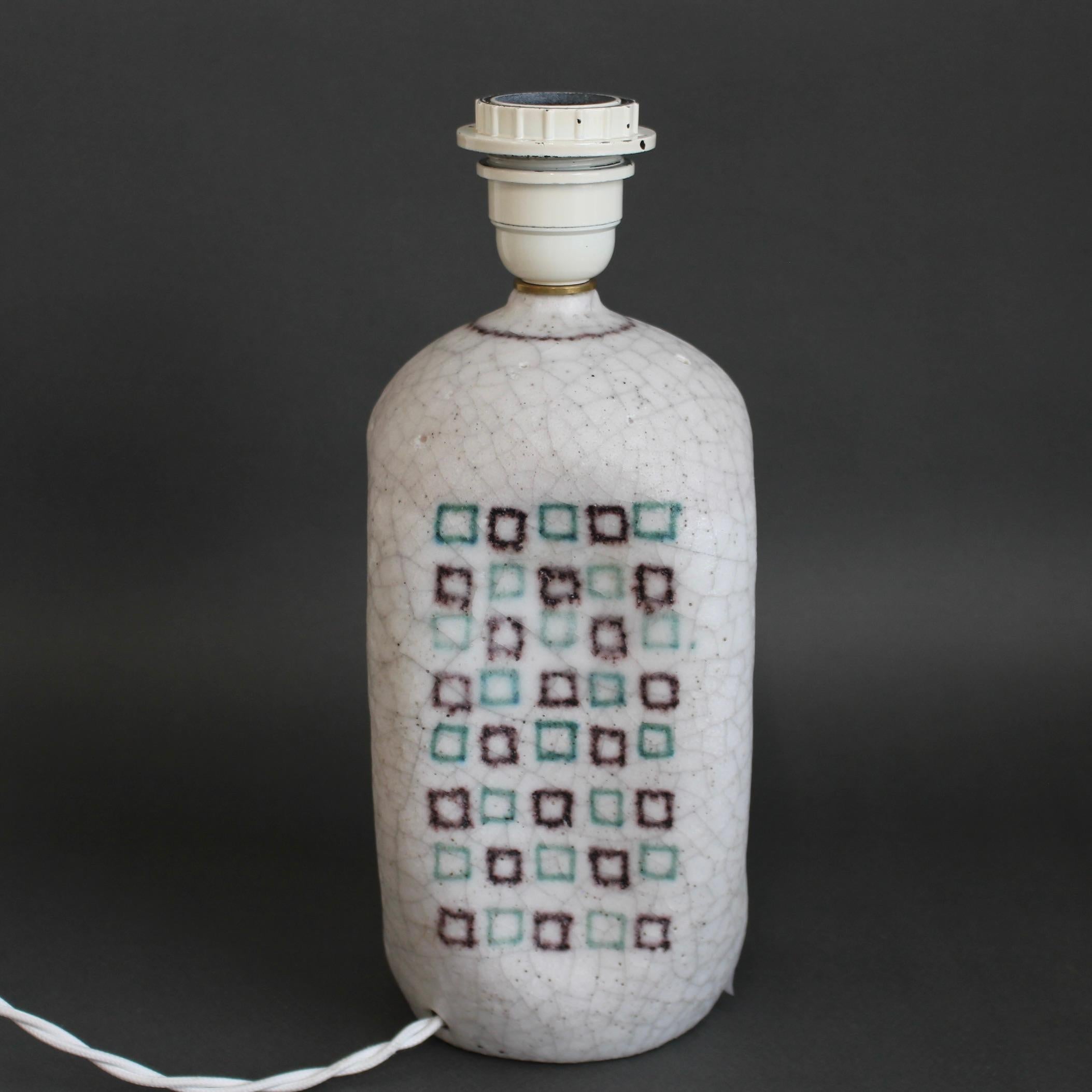 Ceramica Lampada da tavolo decorativa vintage Italian Lamp di Guido Gambone (circa anni '50) in vendita