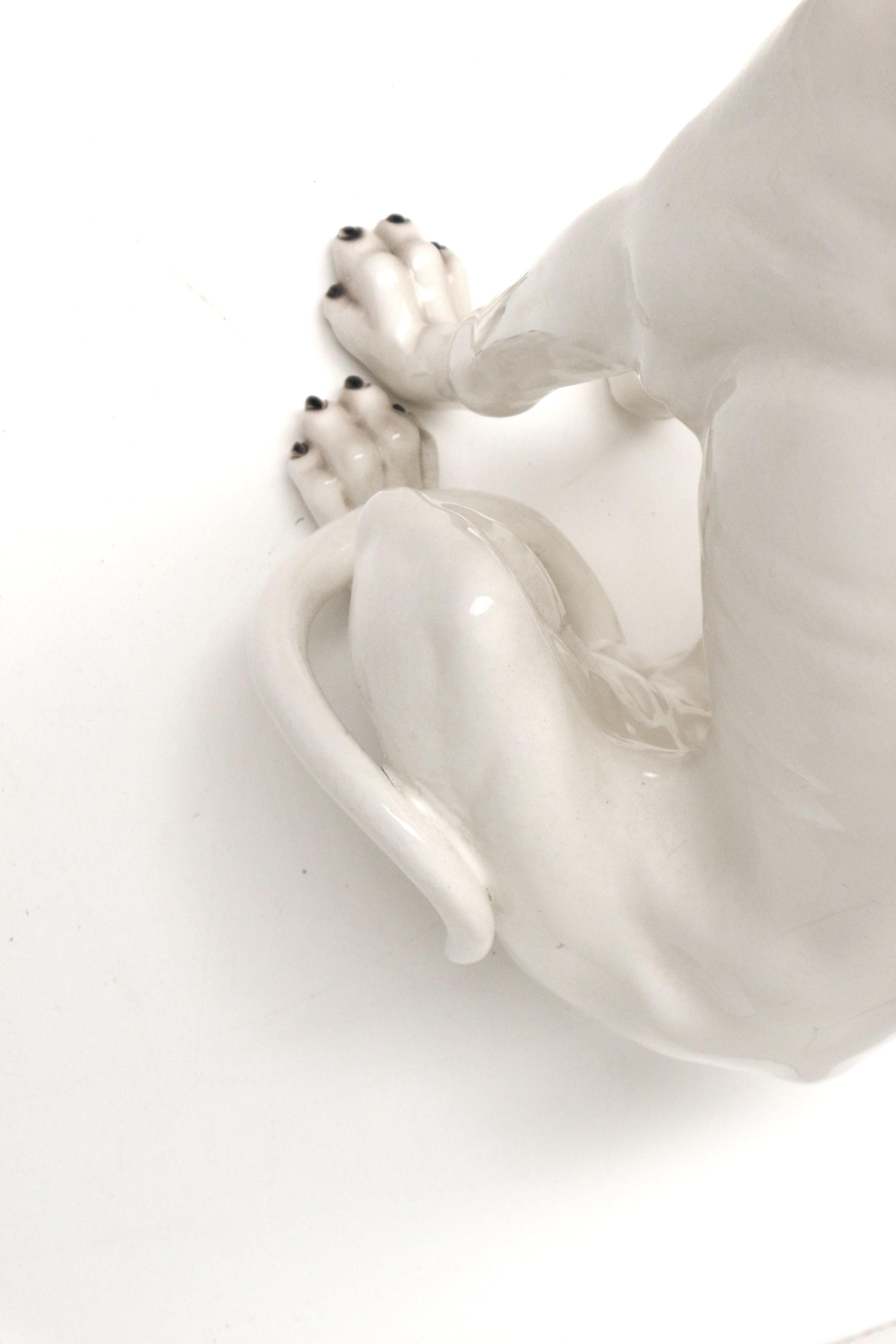 Cane in ceramica vintage dal design italiano dipinto a mano In condizioni buone a Breda, NB
