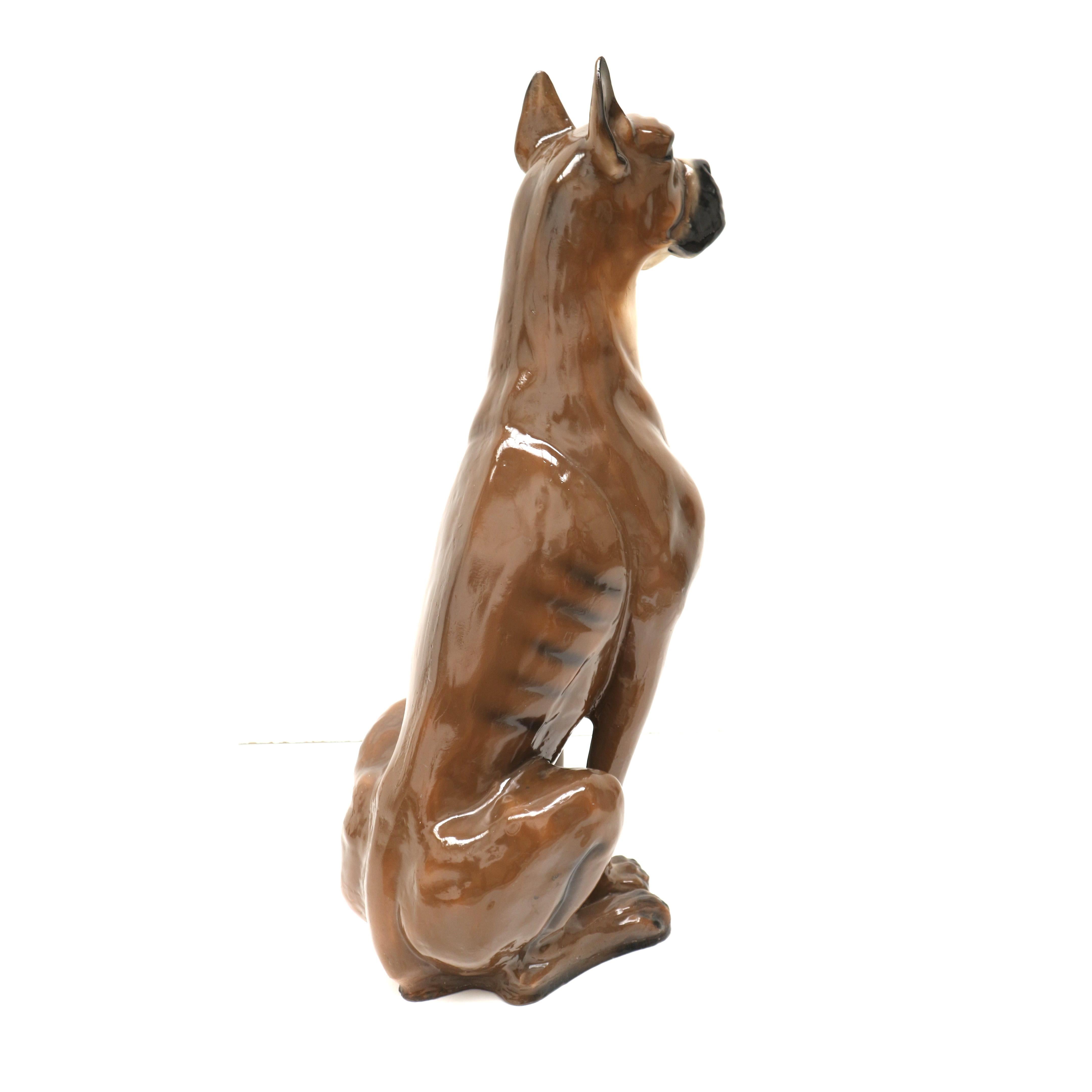 Cane in ceramica vintage dal design italiano dipinto a mano in vendita 1