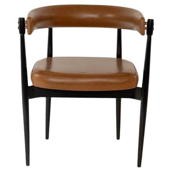 Silla de oficina de diseño italiano vintage, diseño Flam Sansoni para A. Dal Vera e Figli