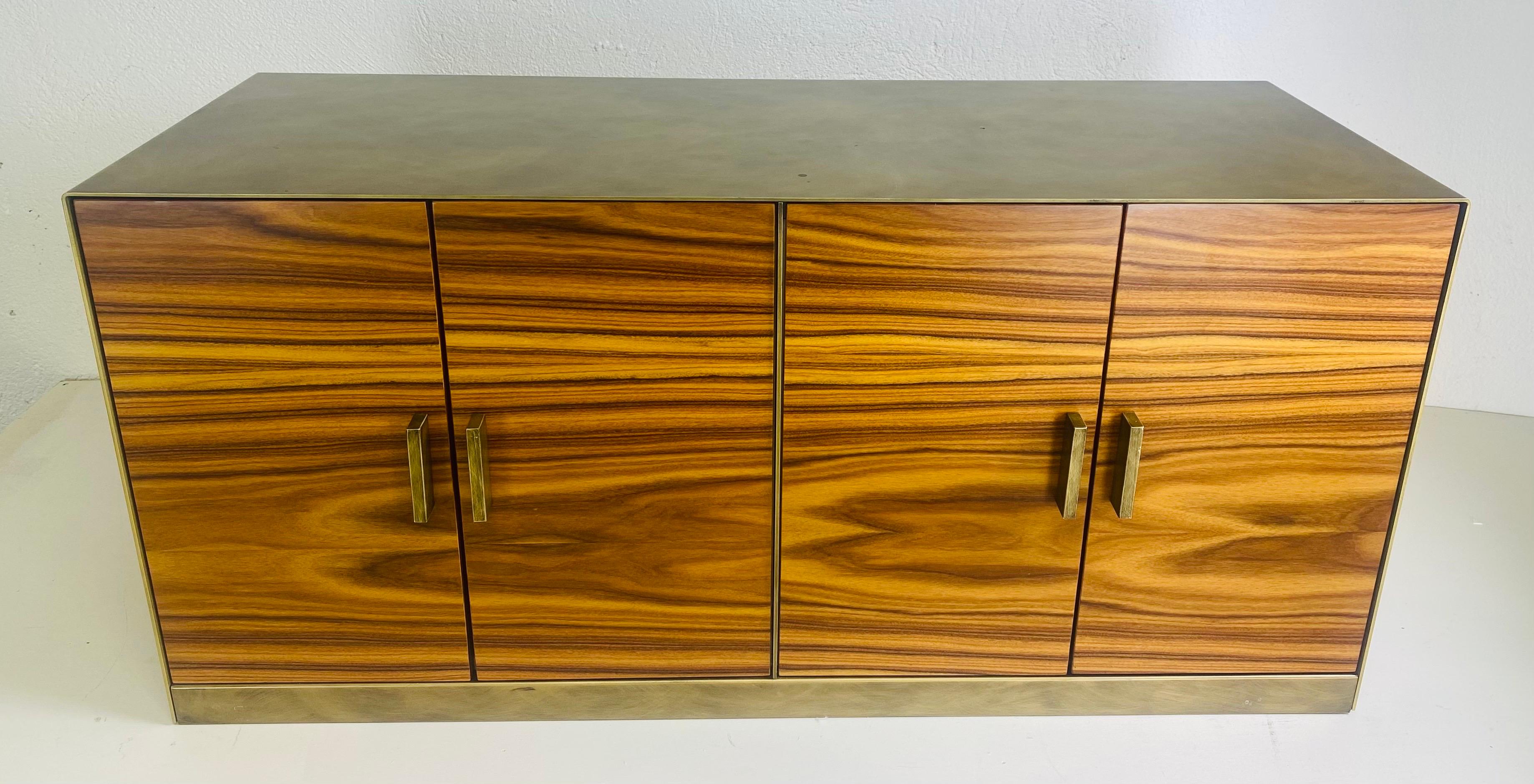 Vintage Italian design zebrawood waterfall chest For Sale 4