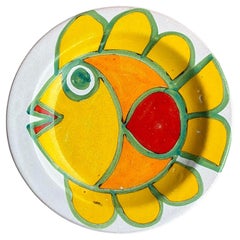 Vintage Italian Desimone Hand Painted Fish Plate