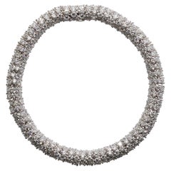 Vintage Italian Diamond And White Gold Rondelle Bracelet, 16.29 Carats