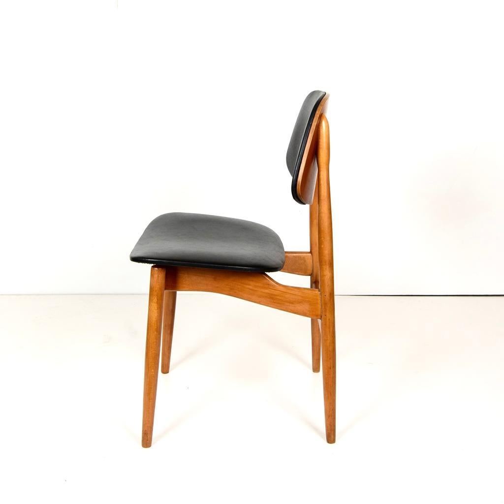 Mid-Century Modern Vintage wood dining chairs, Attributed to Anonima Castelli, Italy 1960s