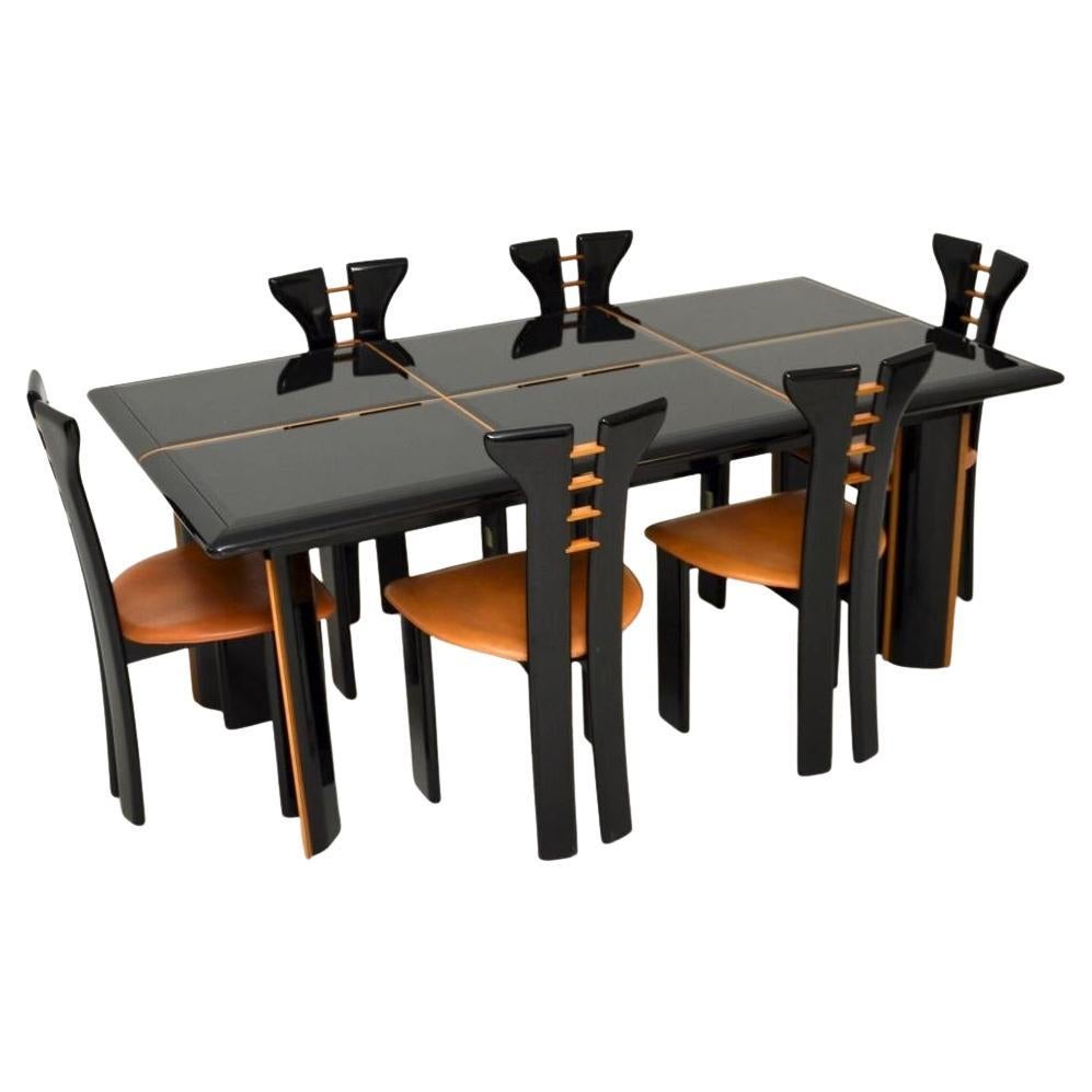 Vintage Italian Dining Table and Chairs by Pierre Cardin for Roche Bobois