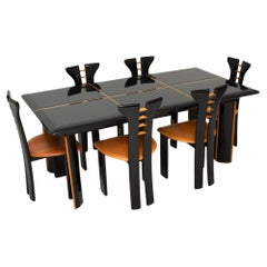 Mesa y sillas de comedor italianas vintage de Pierre Cardin para Roche Bobois