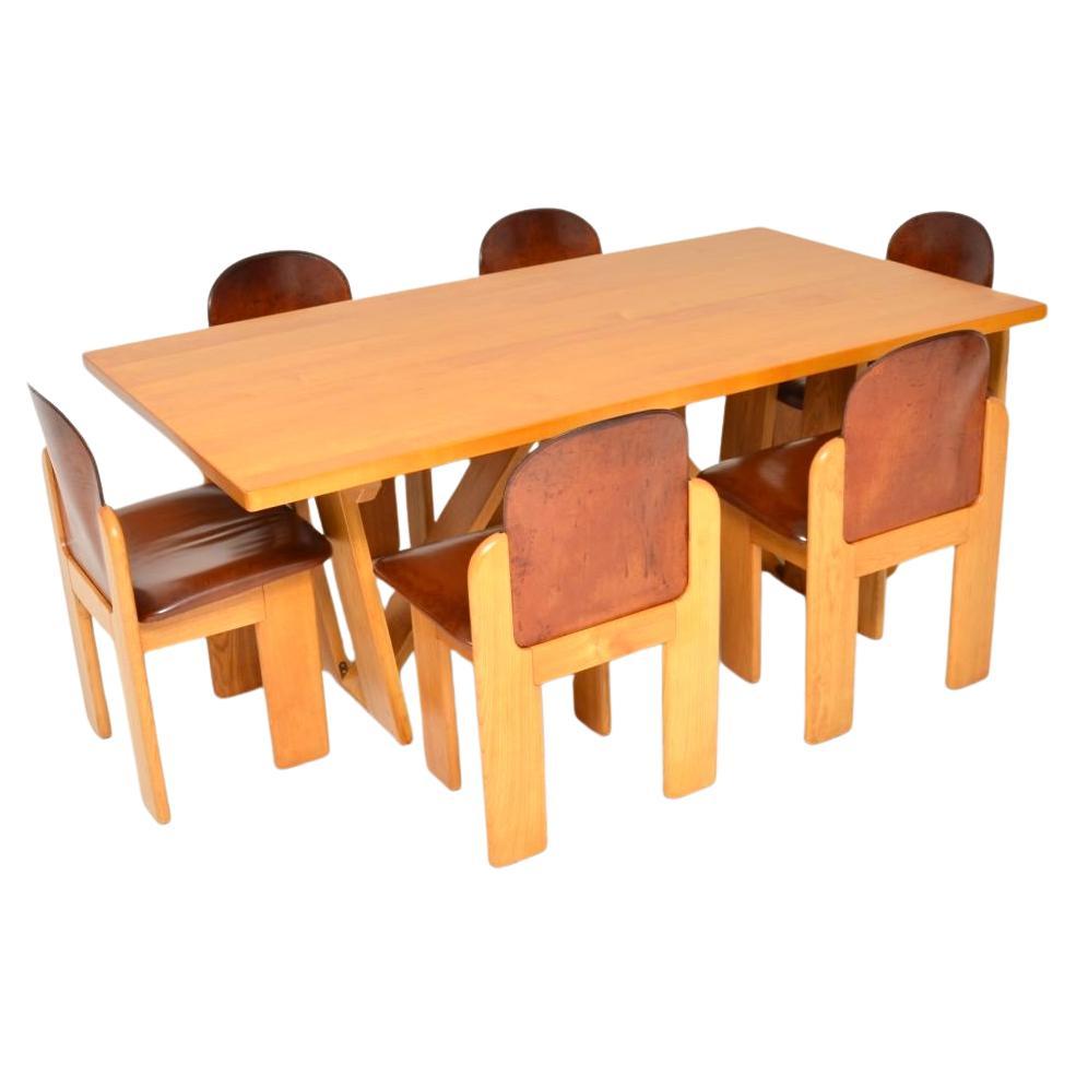 Vintage Italian Dining Table and Chairs by Silvio Coppola