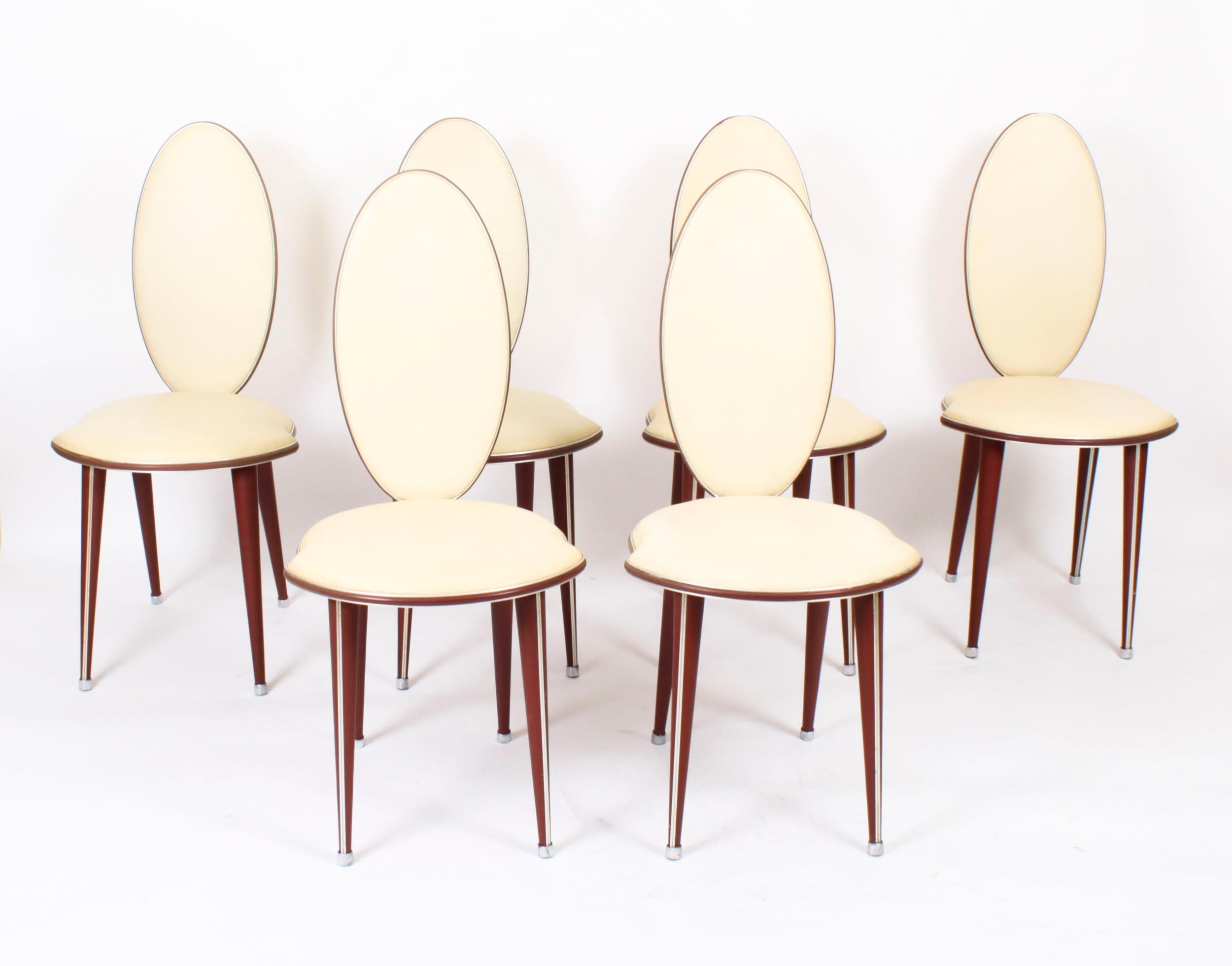 Italienischer Vintage-Esstisch und Stühle im Vintage-Stil von Umberto Mascagni, vertrieben von Harrods im Angebot 7