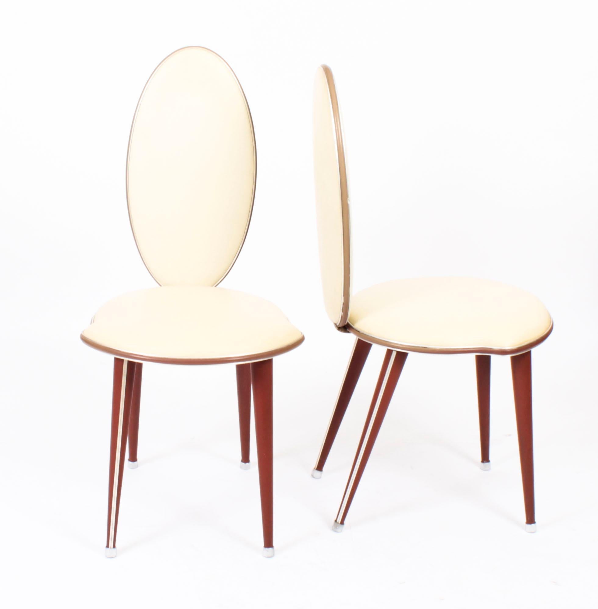 Italienischer Vintage-Esstisch und Stühle im Vintage-Stil von Umberto Mascagni, vertrieben von Harrods im Angebot 8