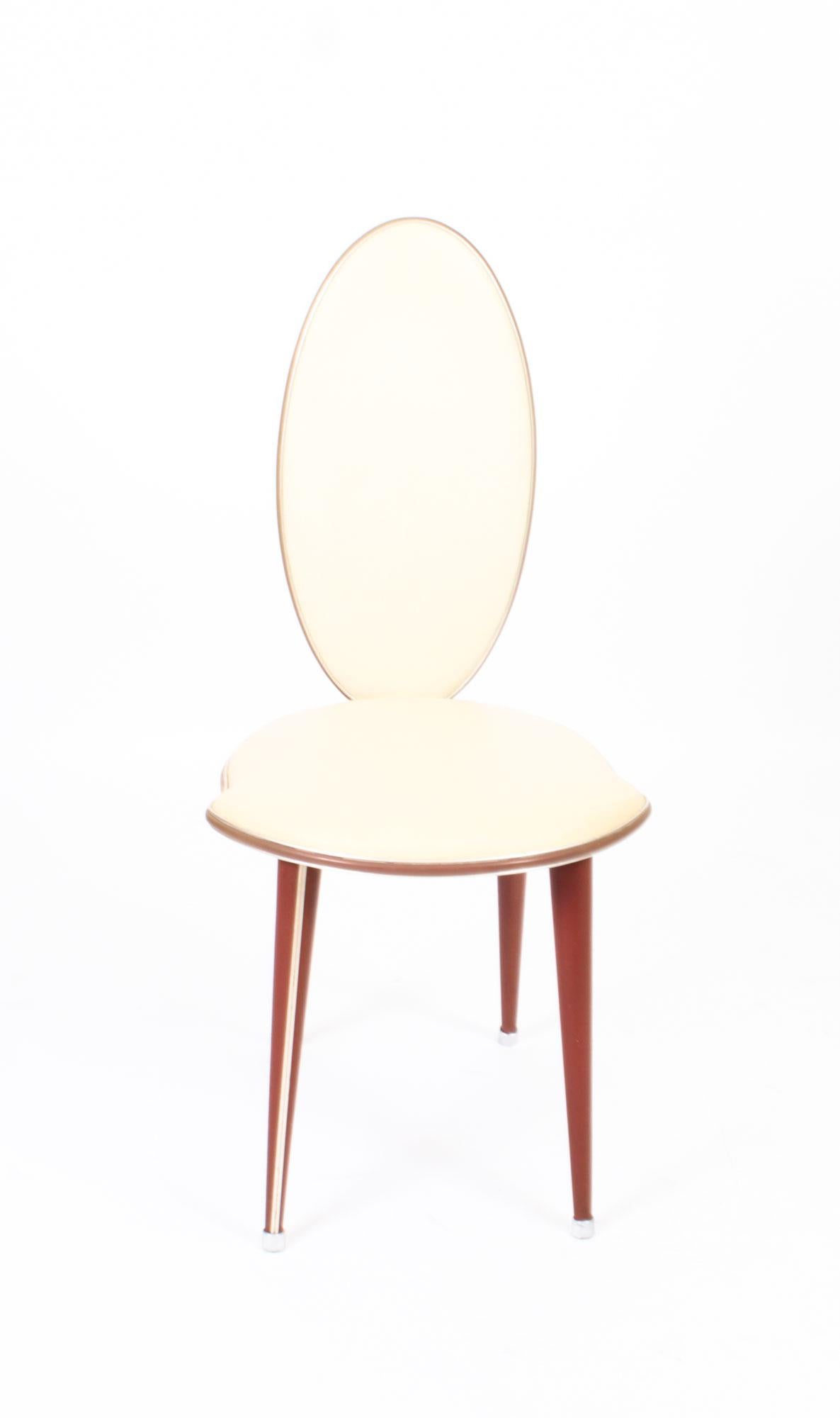 Italienischer Vintage-Esstisch und Stühle im Vintage-Stil von Umberto Mascagni, vertrieben von Harrods im Angebot 9