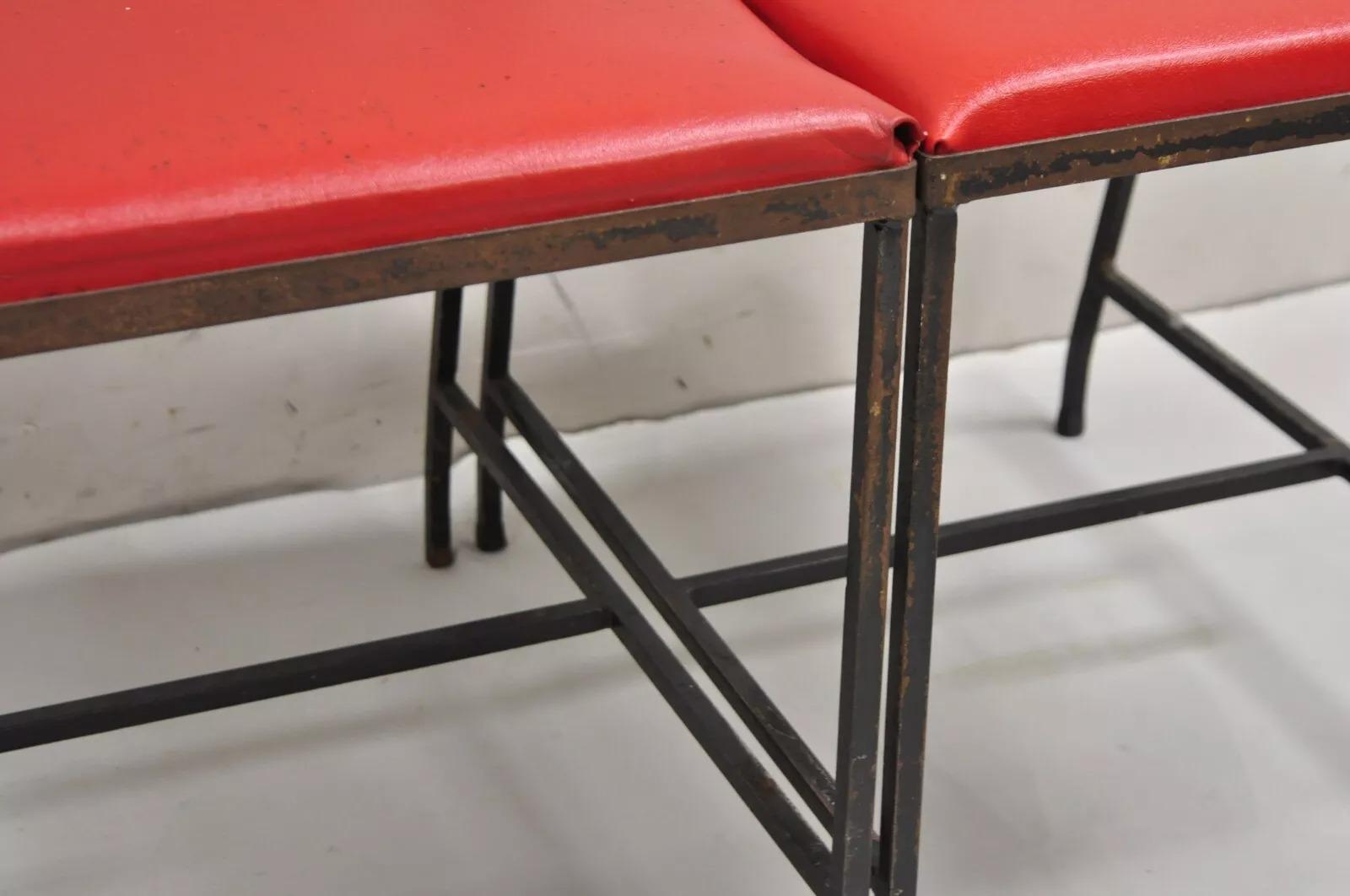 Ensemble de salle à manger Directoire italienne vintage en fer forgé à dos en X avec glands de gland - 7 pièces en vente 8