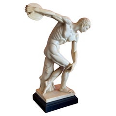 Vintage Italian "Discus Thrower" Sculpture in Resin by G. Ruggeri for Bianchi