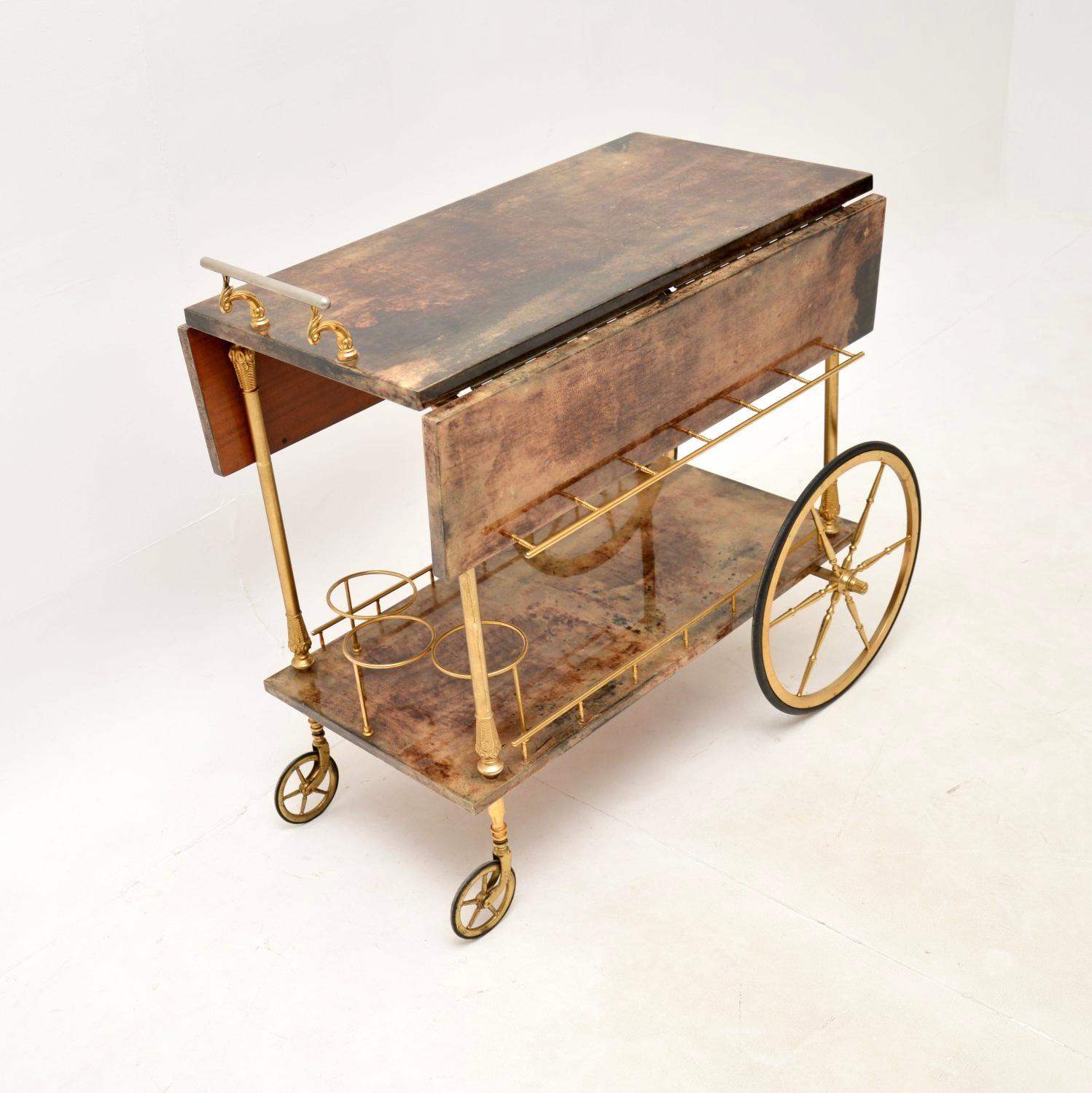 Lacquered Vintage Italian Drinks Trolley by Aldo Tura