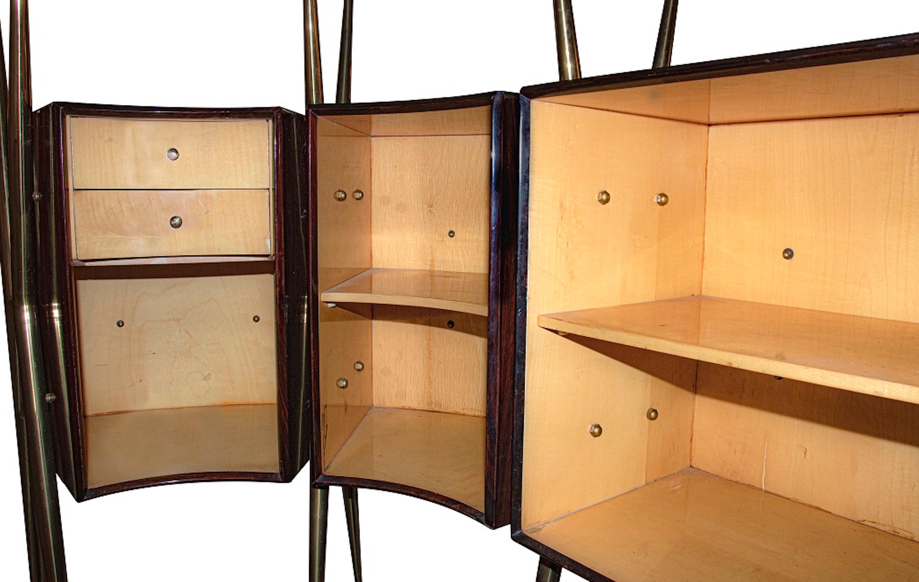 Vintage Italian Dry Bar Attr. to Gio Ponti, 1950 ca In Good Condition For Sale In Roma, IT