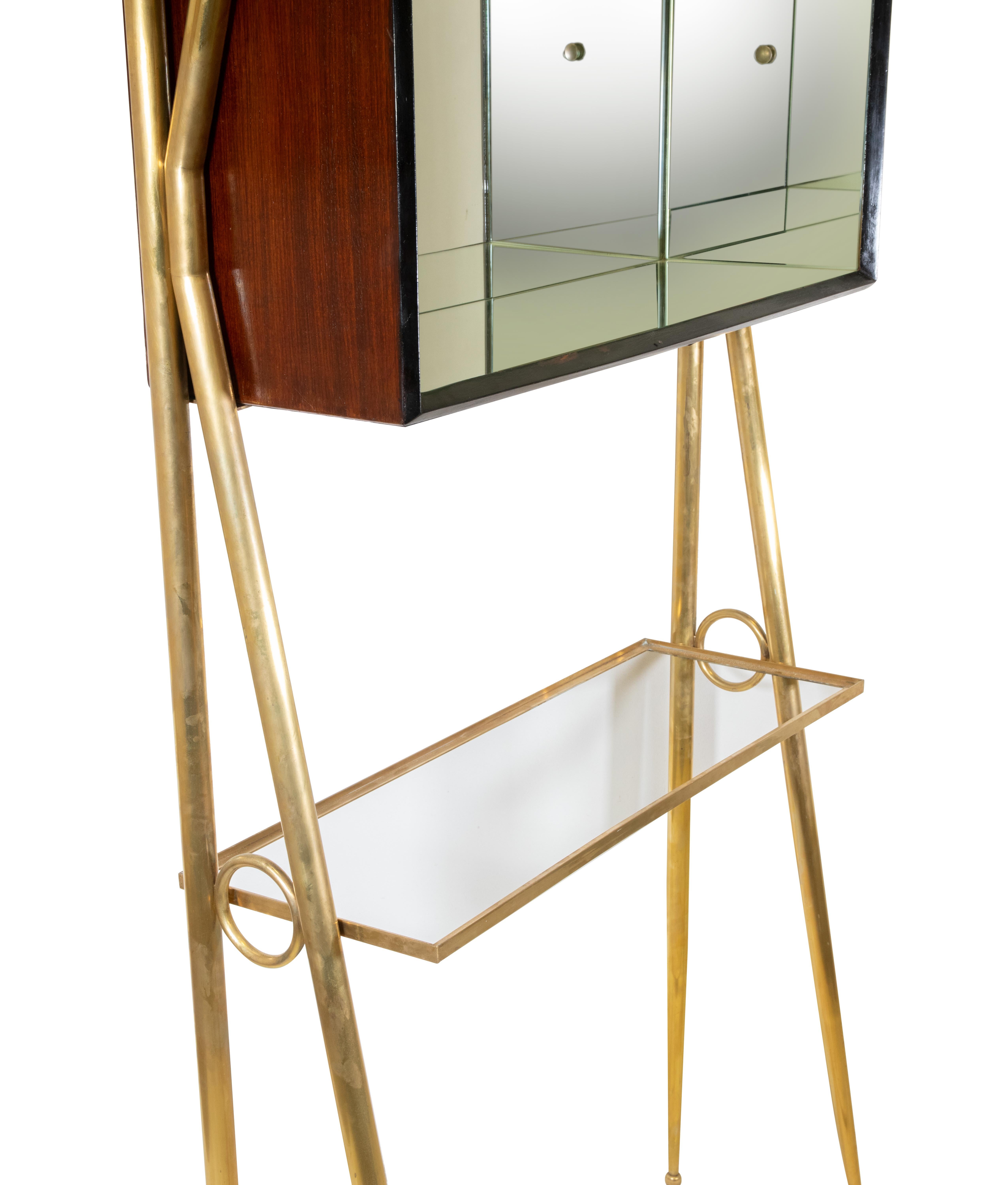 Vintage Italian Dry Bar in the style of Gio Ponti, circa 1950s For Sale 3
