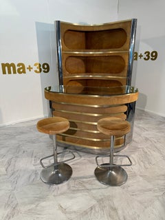 Italienische Trockenbar von Willy Rizzo, Italien, 1970er Jahre