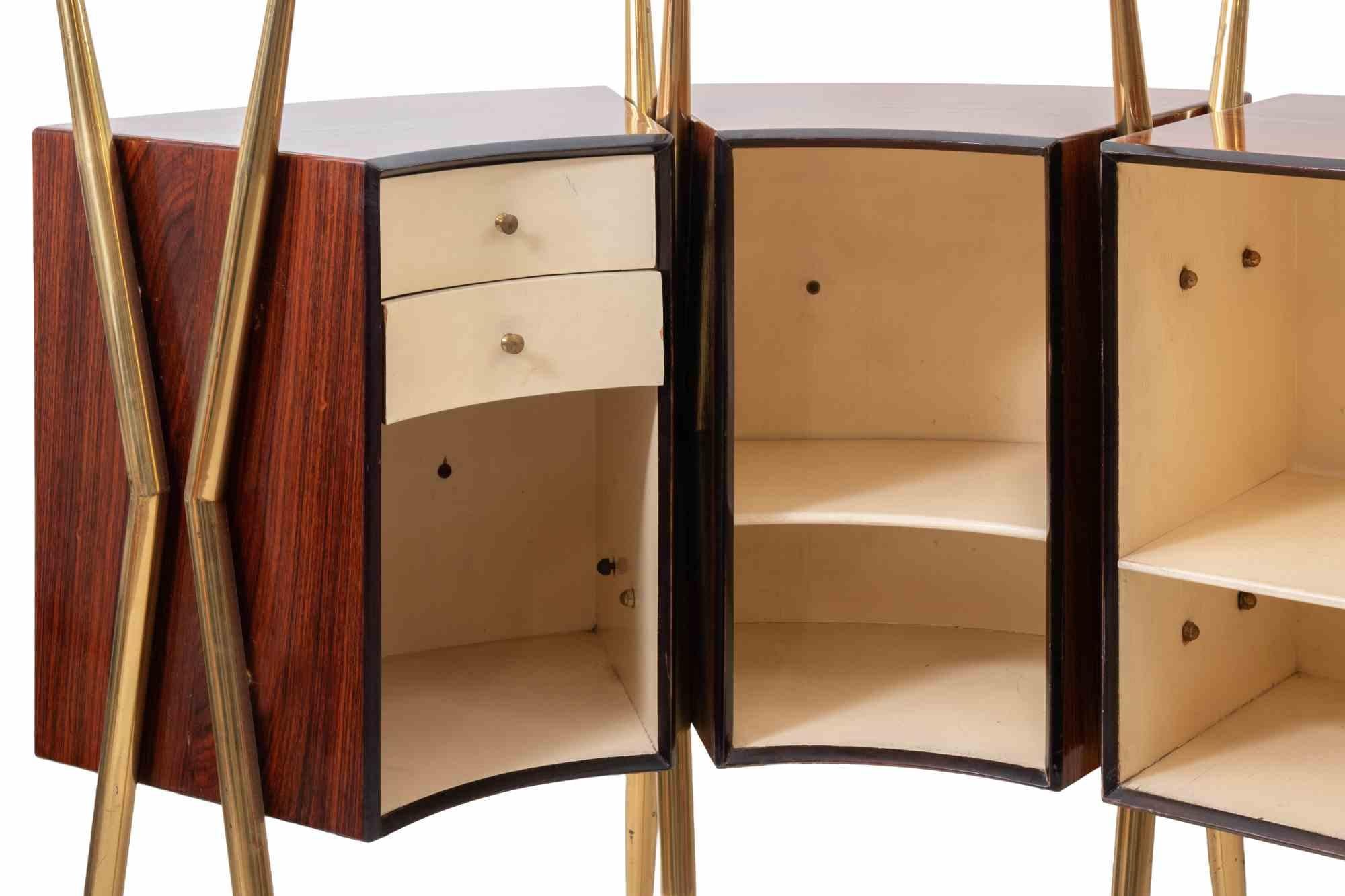 Vintage Italian Dry Bar in the style of Gio Ponti For Sale 8