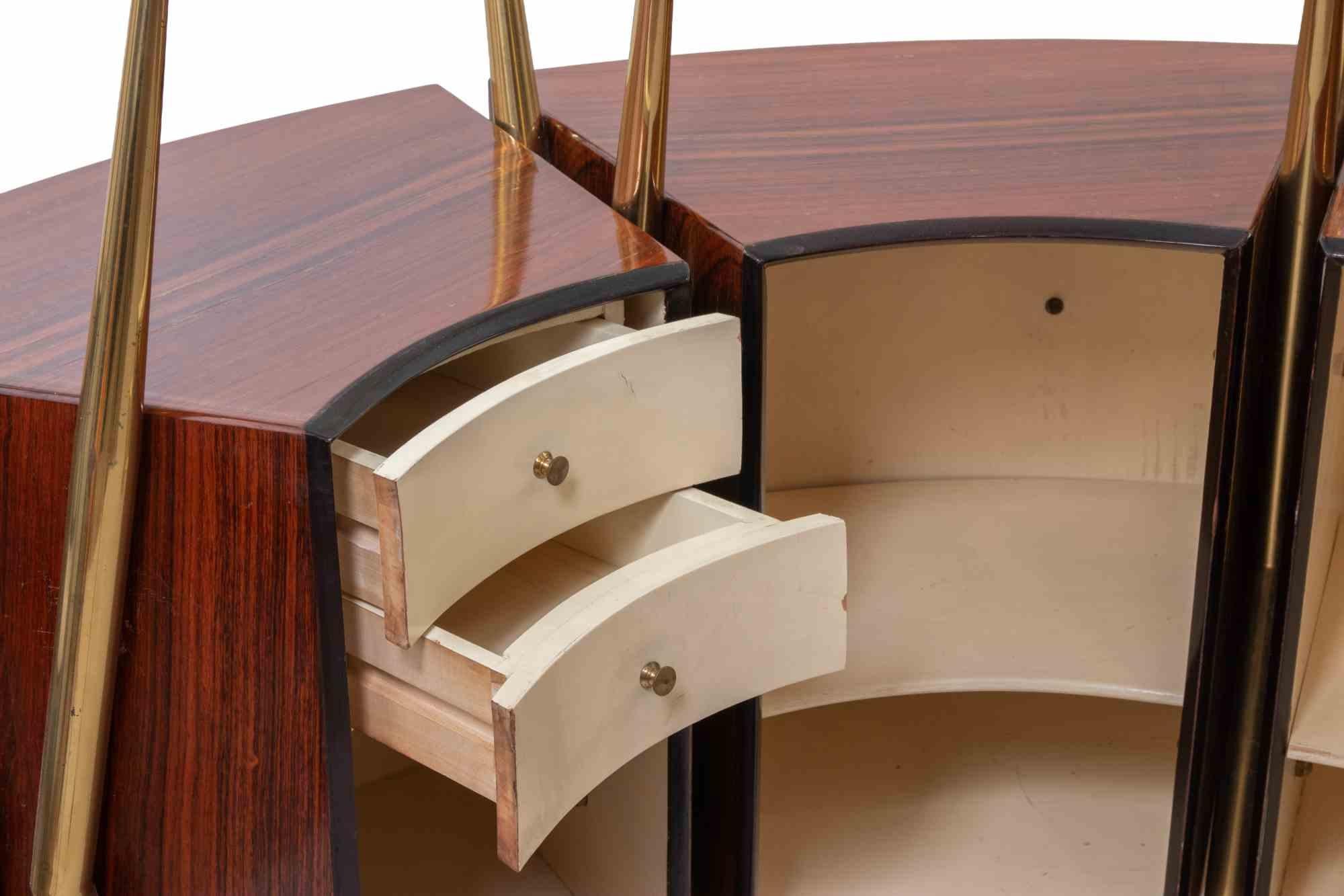 Vintage Italian Dry Bar in the style of Gio Ponti For Sale 9