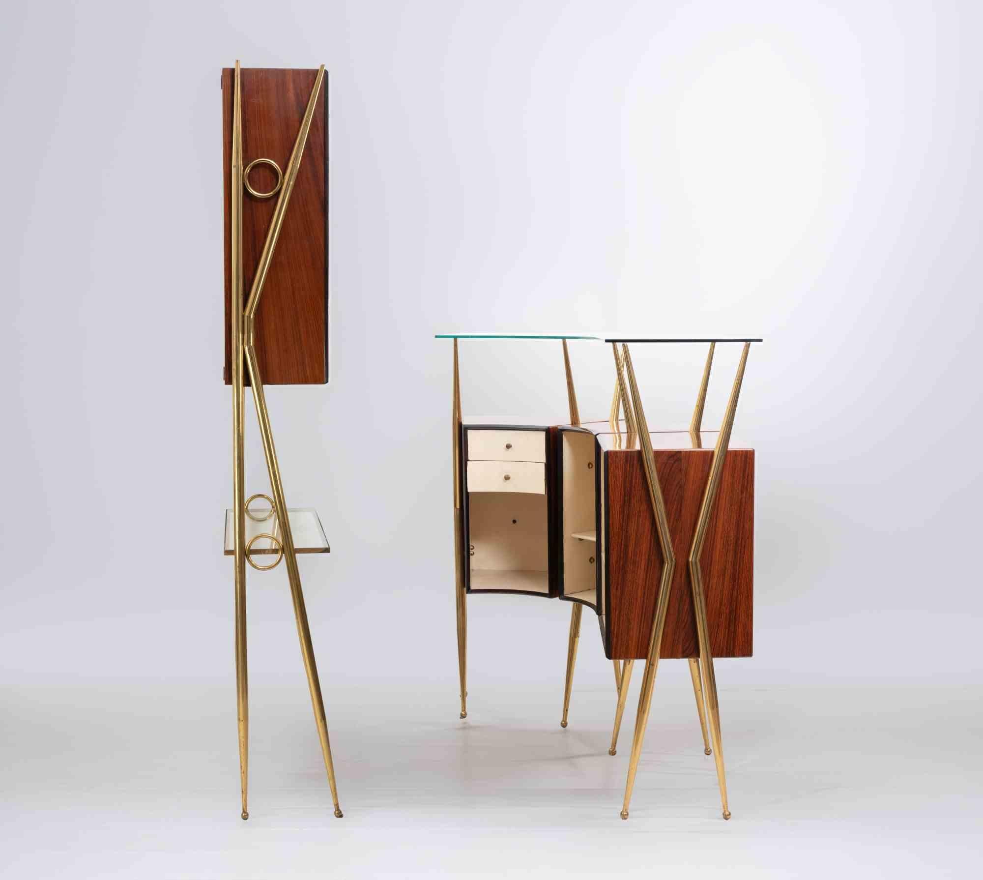 20th Century Vintage Italian Dry Bar in the style of Gio Ponti For Sale