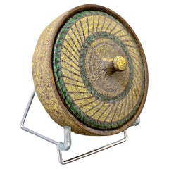 Vintage Italian Earthenware Sugar Bowl with Lid by Aldo Londi for Bitossi