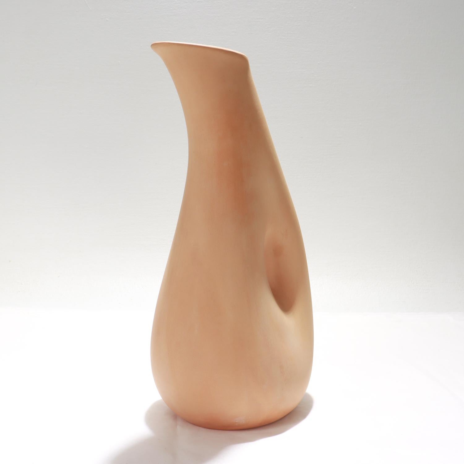 Modern Vintage Italian Elsa Peretti for Tiffany & Co. Terracotta 'Thumbprint' Pitcher