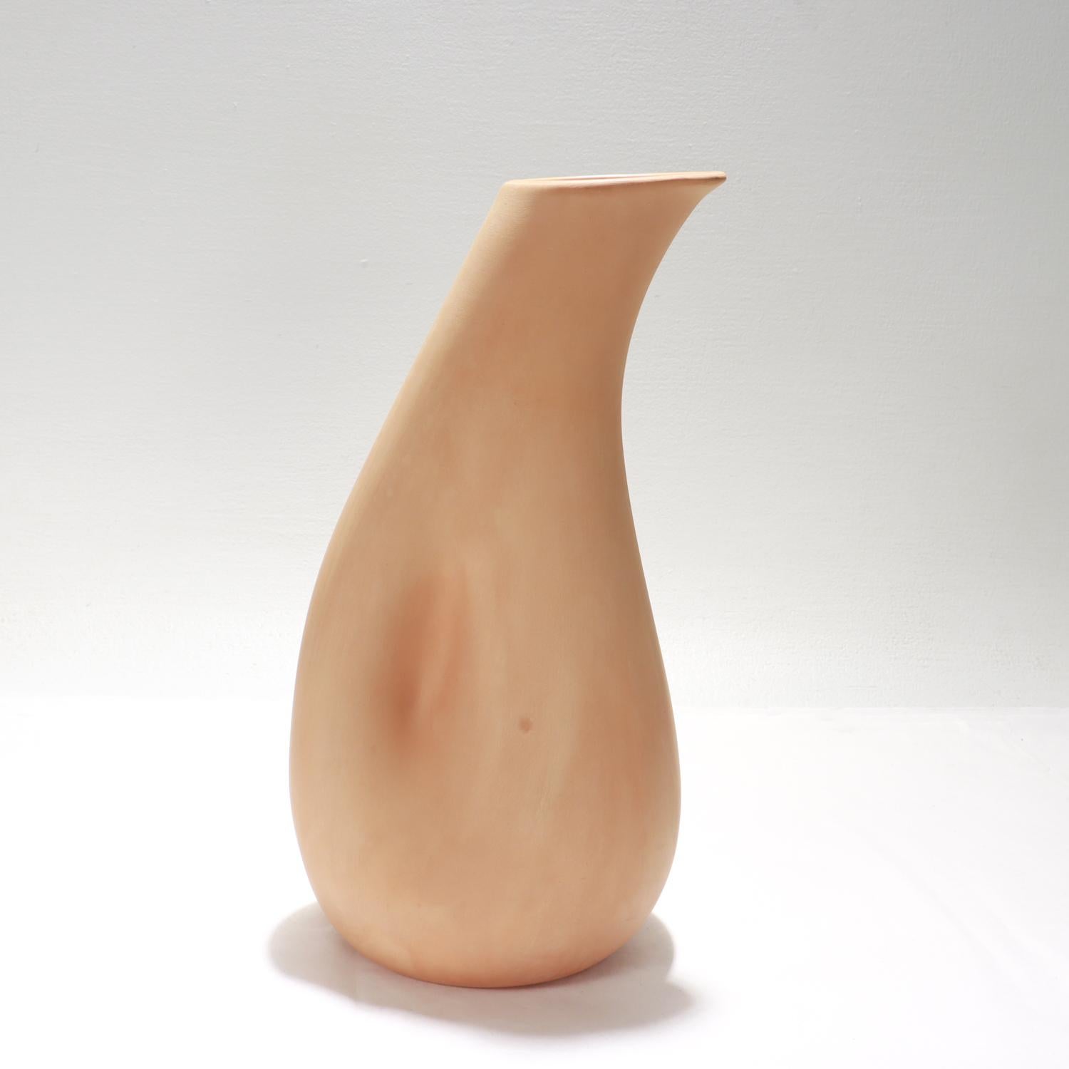 20th Century Vintage Italian Elsa Peretti for Tiffany & Co. Terracotta 'Thumbprint' Pitcher