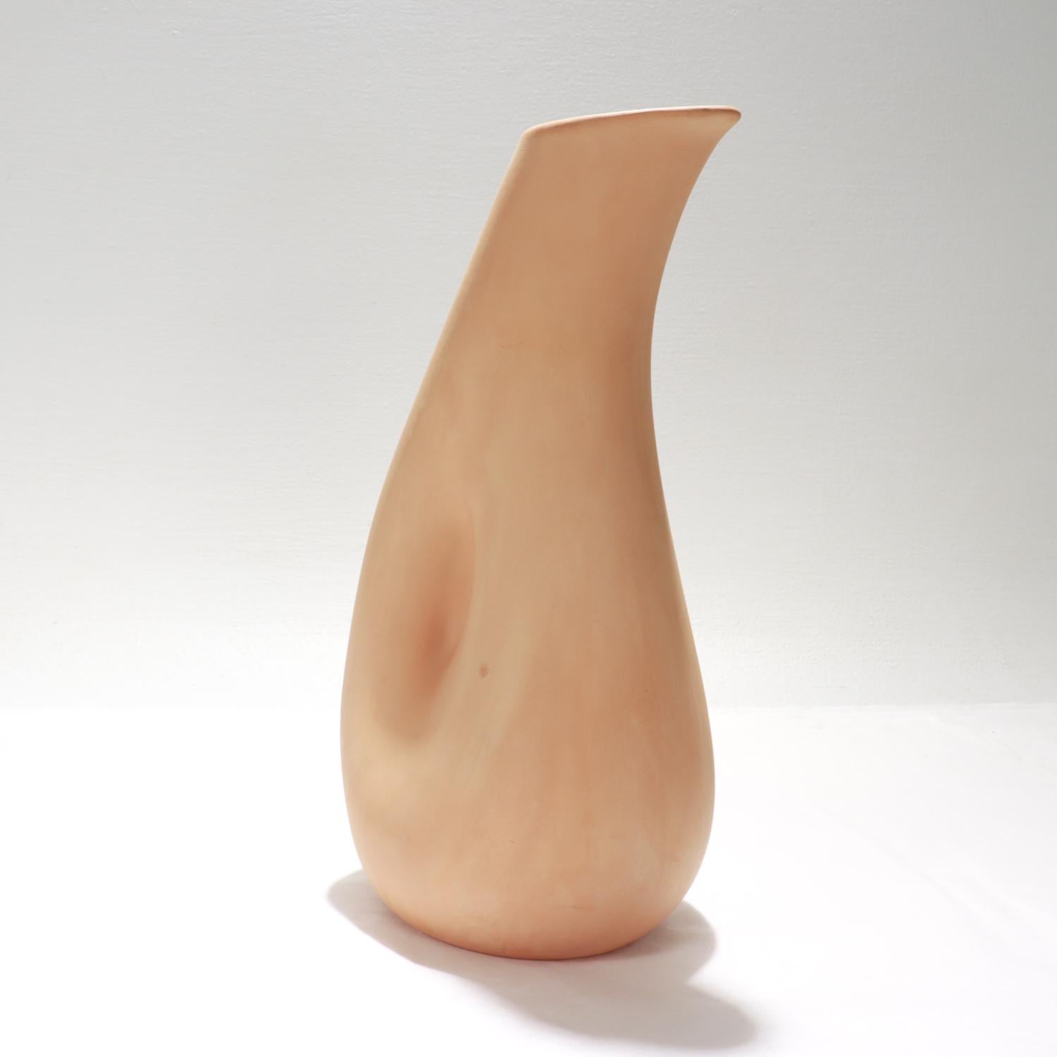 Vintage Italian Elsa Peretti for Tiffany & Co. Terracotta 'Thumbprint' Pitcher 1