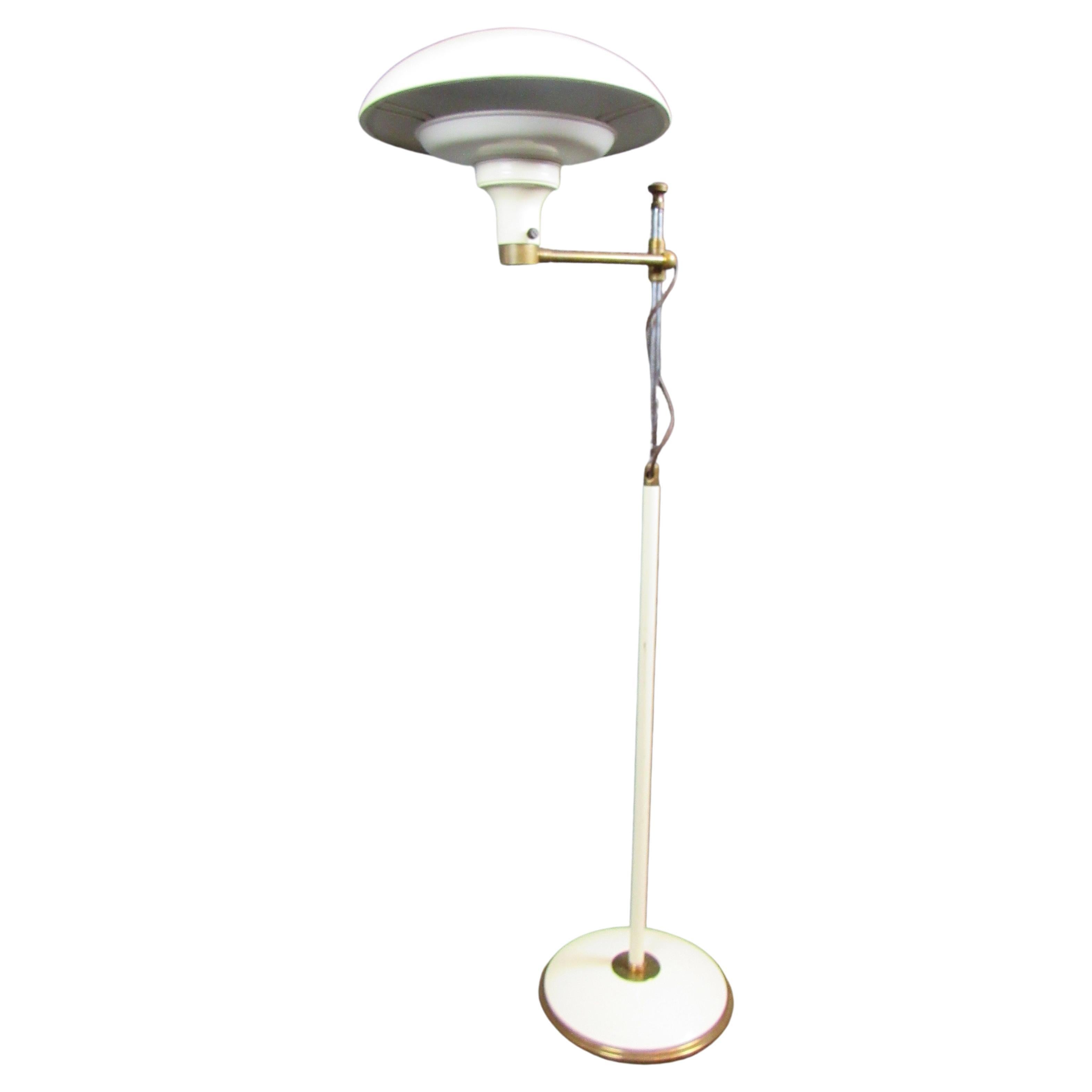 Vintage Italian Enameled Adjustable Floor Lamp