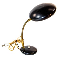 Vintage Italian Tole et Brass Lamp de bureau 1960s Bauhaus