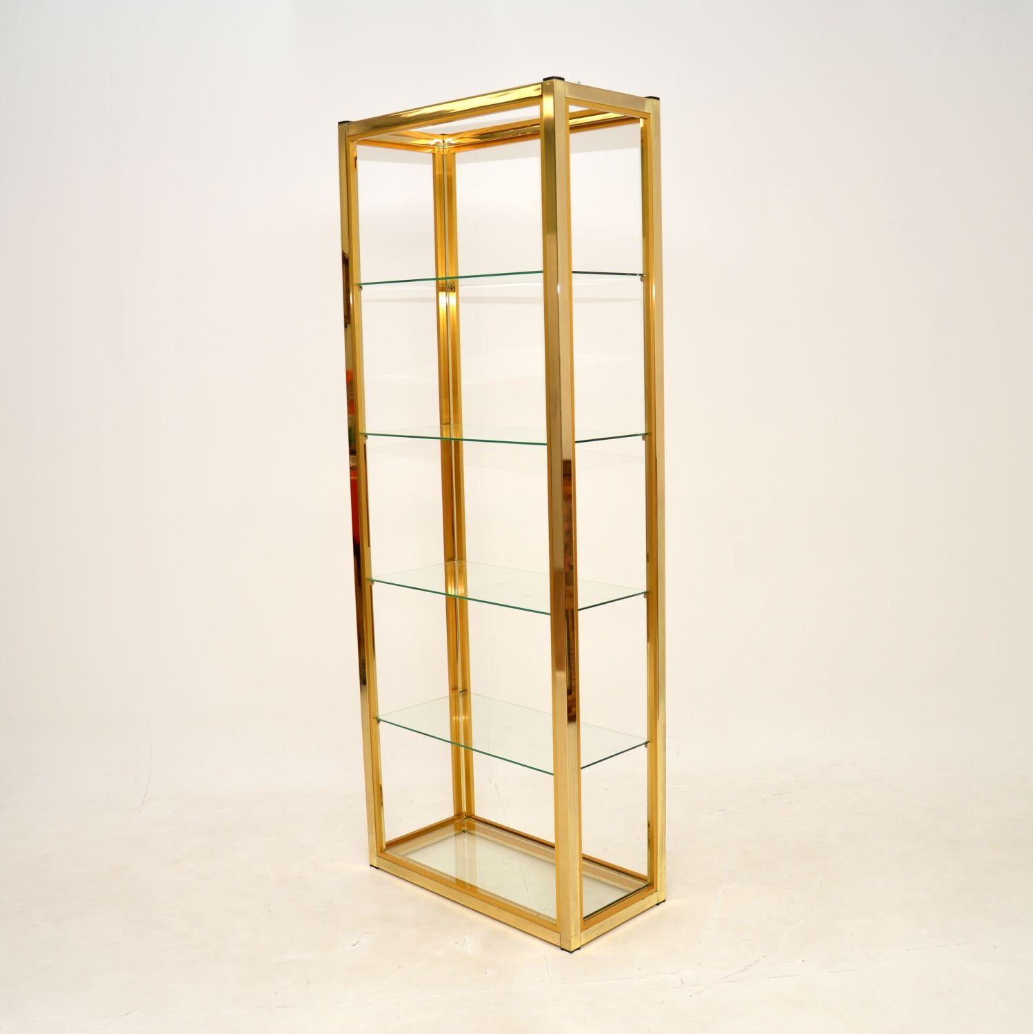 Mid-Century Modern Vintage Italian Etagere Display Cabinet by Zevi For Sale
