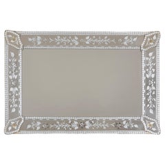 Vintage Italian etched mirror