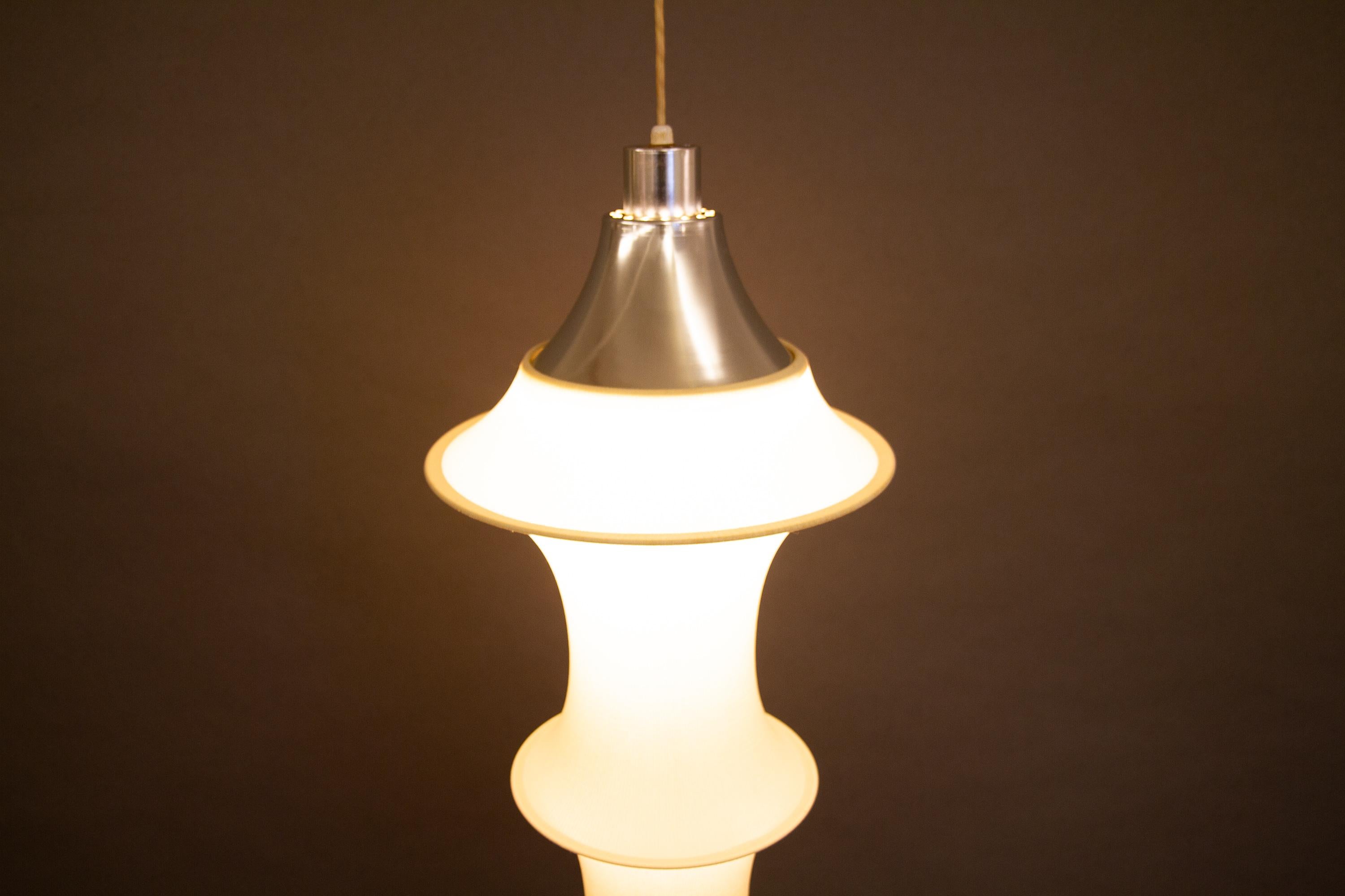 Vintage Italian Falkland Pendant Lamp by Bruno Munari for Danese, 1960s In Good Condition In Asaa, DK