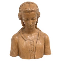 Vintage Italian Female Terra Cotta Bust