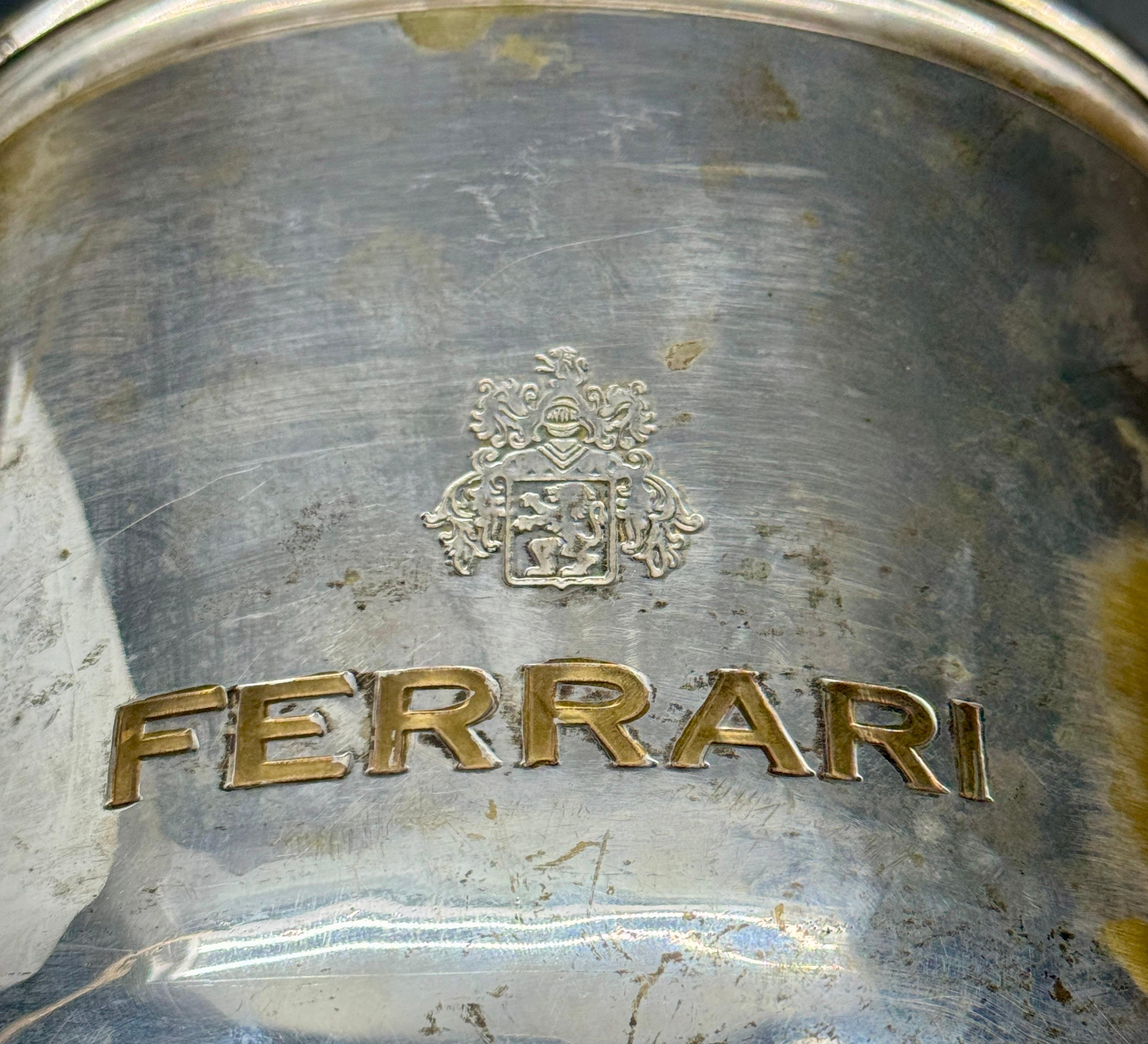 Italiano Vintage By FERRARI Chrome Brass Ice Bucket Wine Cooler in vendita