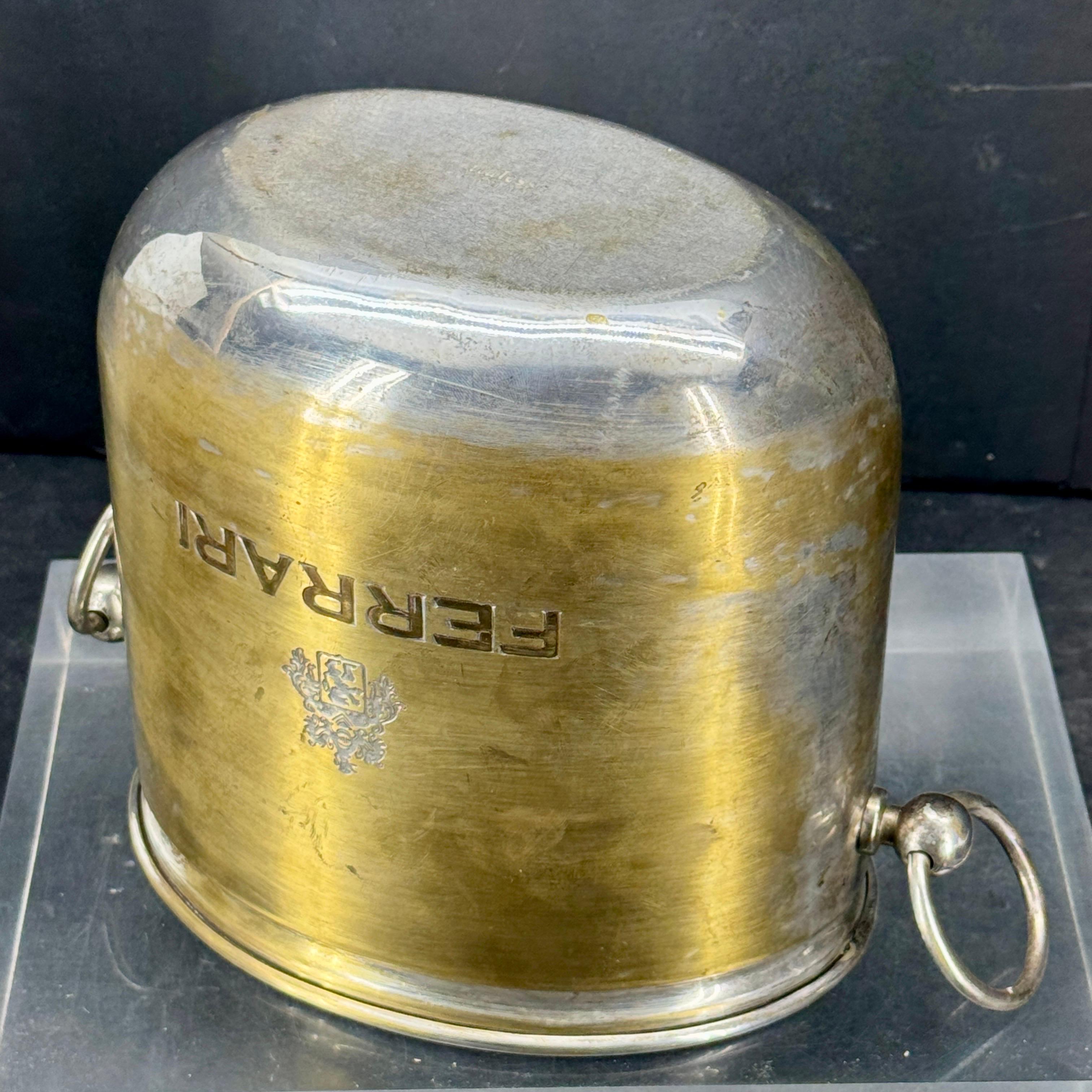 Vintage By FERRARI Chrome Brass Ice Bucket Wine Cooler in vendita 1