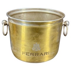 Vintage Italienisch FERRARI Chrom Messing Eiskübel Weinkühler