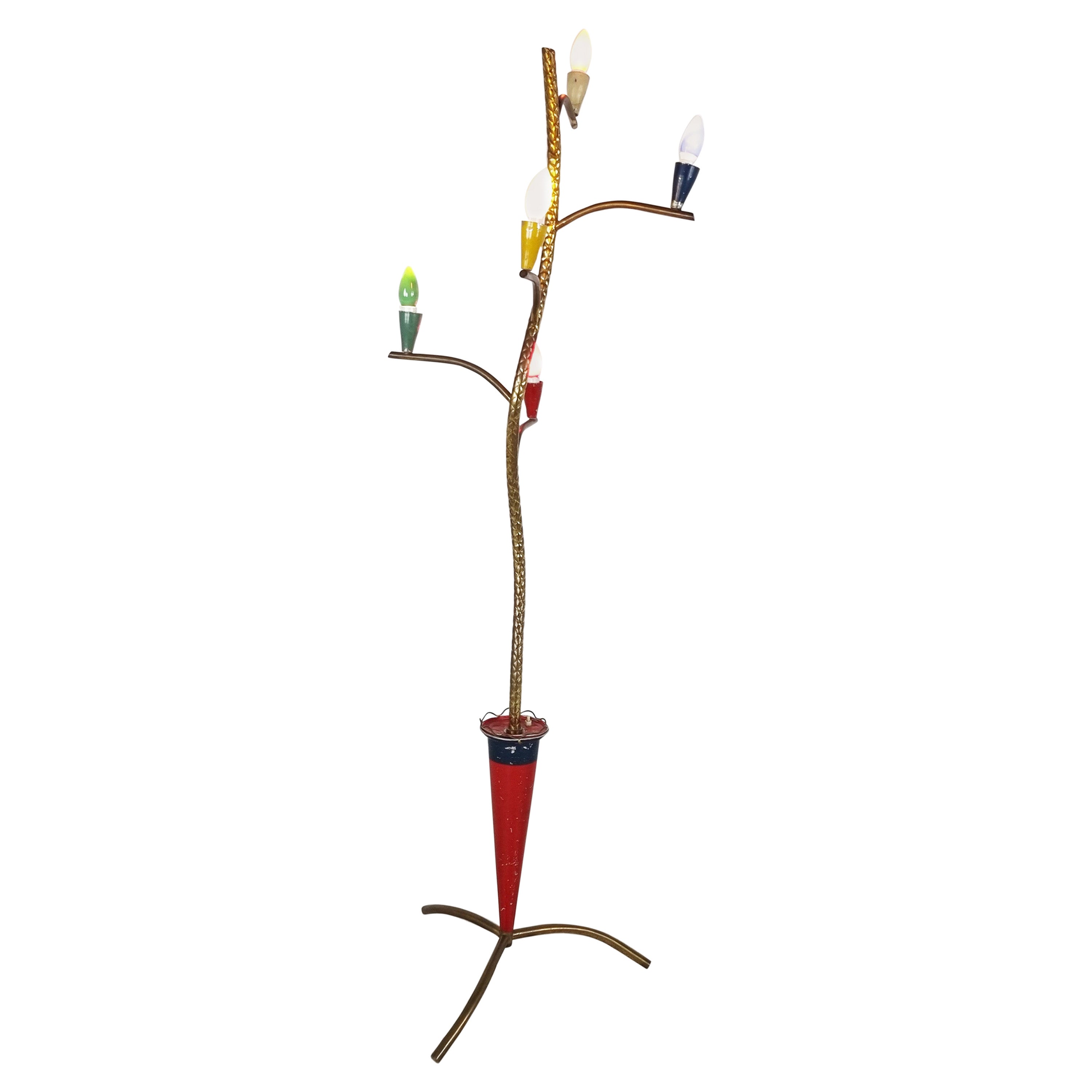 Vintage Italian Floor Lamp, Años 50