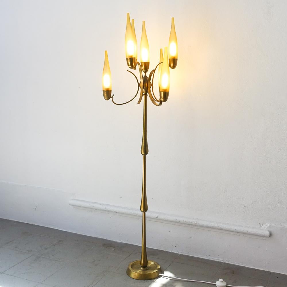 Vintage Italian Floor Lamp by Angelo Lelli for Arredoluce, 1950s For Sale 12