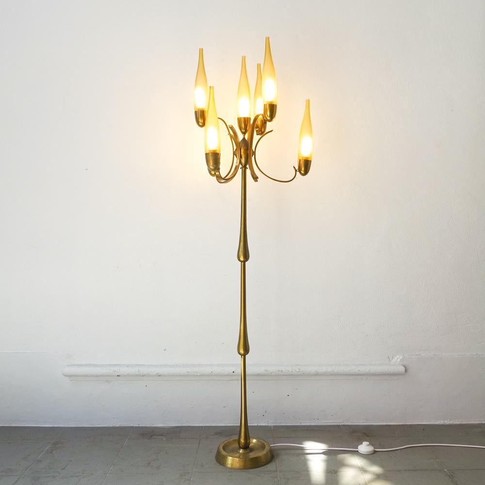 Mid-Century Modern Vintage Italian Floor Lamp by Angelo Lelli for Arredoluce, 1950s For Sale