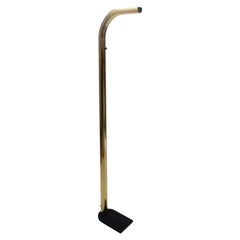 Vintage Italian Floor Lamp in Gold Coloured Metal by Eleusi