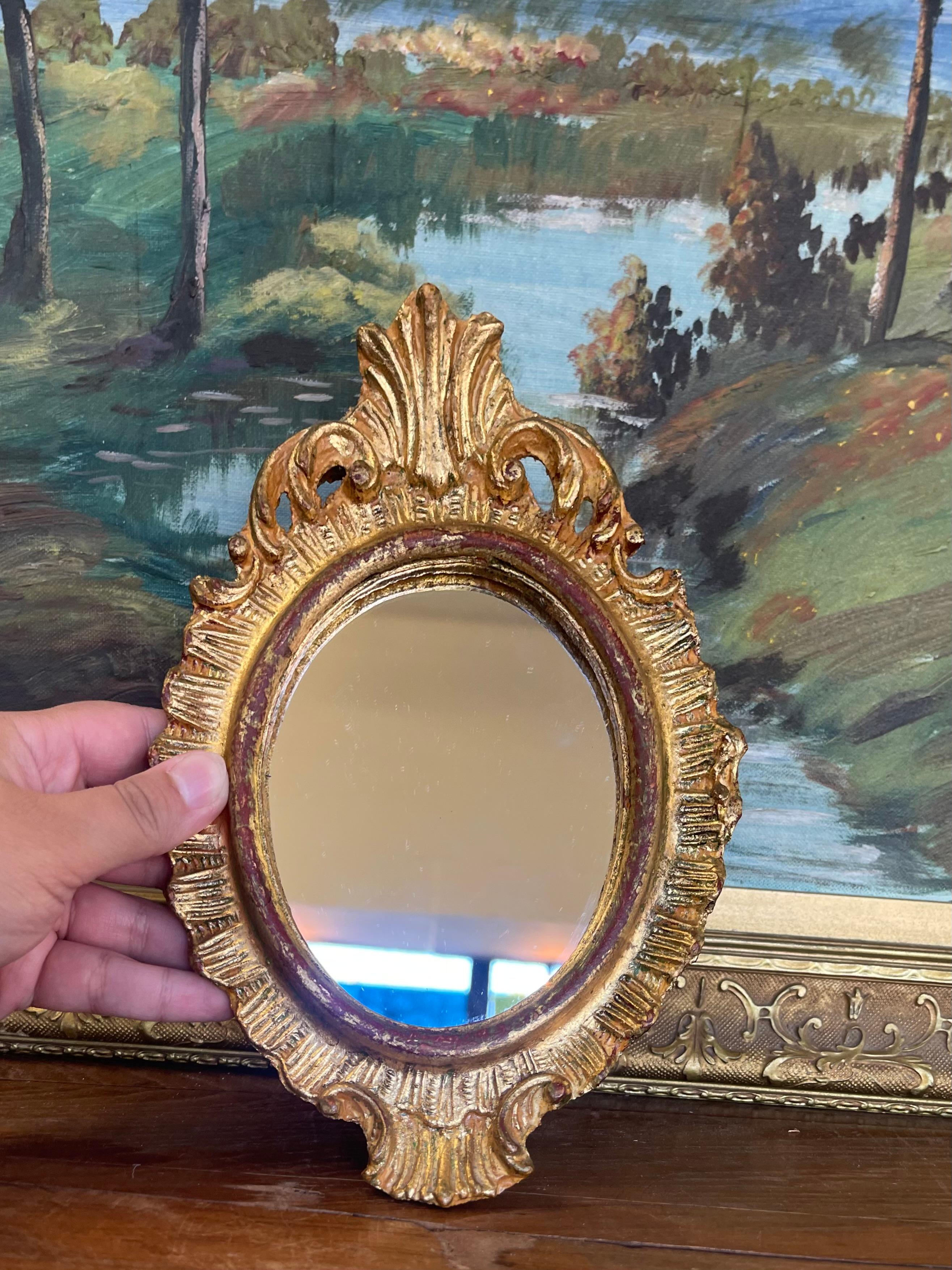 Vintage Italian Florentia Possibly Gilt wood Rococo Style Wall Mirror ...