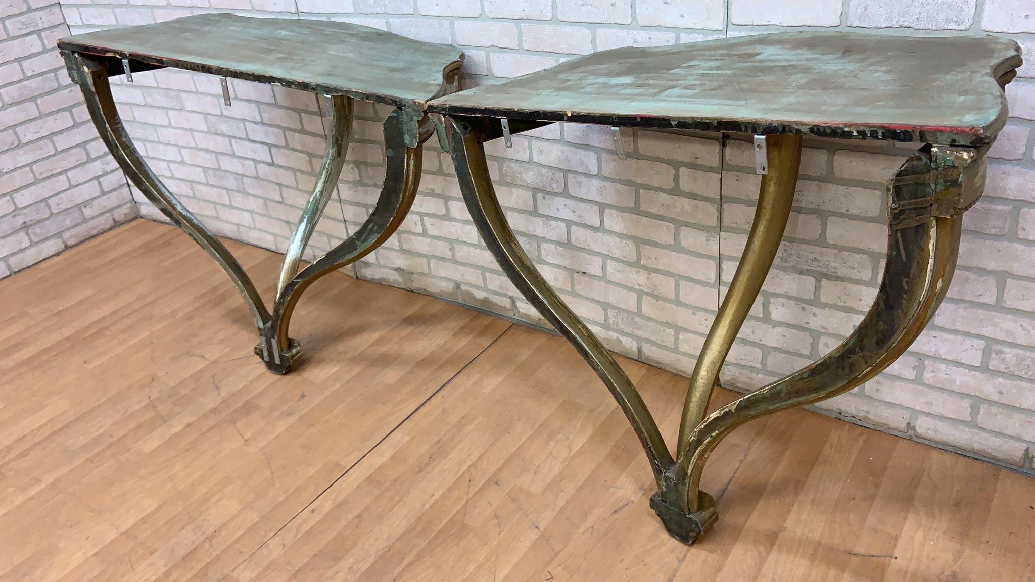 wall mounted demilune table