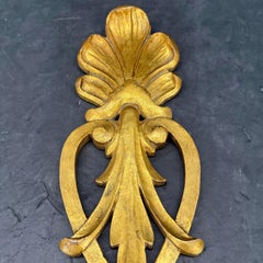 Vintage Italian Florentine Vergoldetes Holz Wand Fragment Skulptur