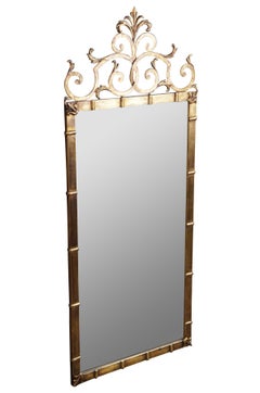 Palladio Italian Florentine Rococo Gold Metal Wall Mirror Hollywood Regency