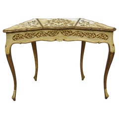Vintage Italian Florentine Hollywood Regency Flip Top Mirror Vanity Table