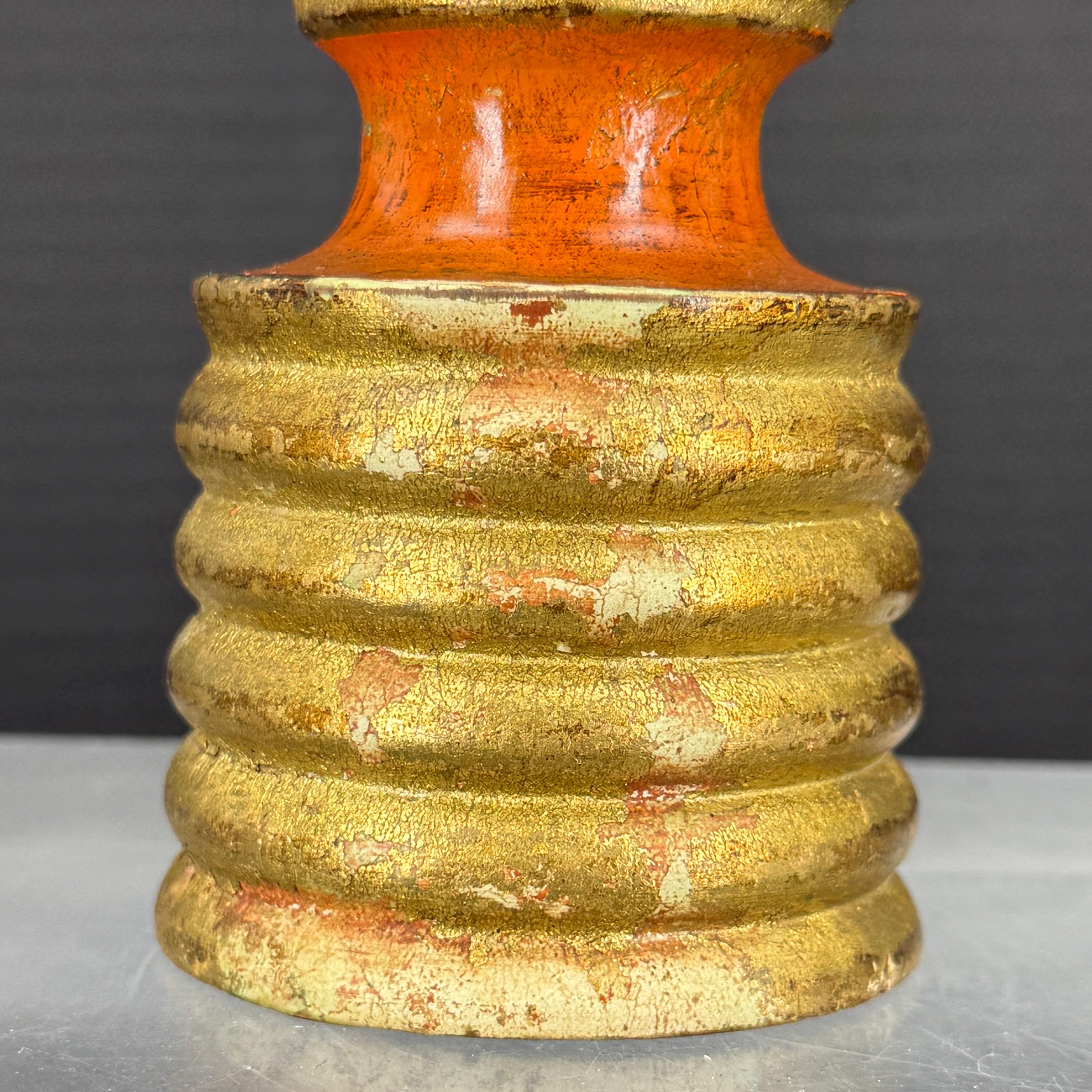 Vintage Italian Florentine Paint Gilt Wood Pepper Mill Shaker 5