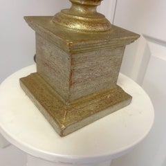 Vintage Italian Florentine Silver and Gold Lamp