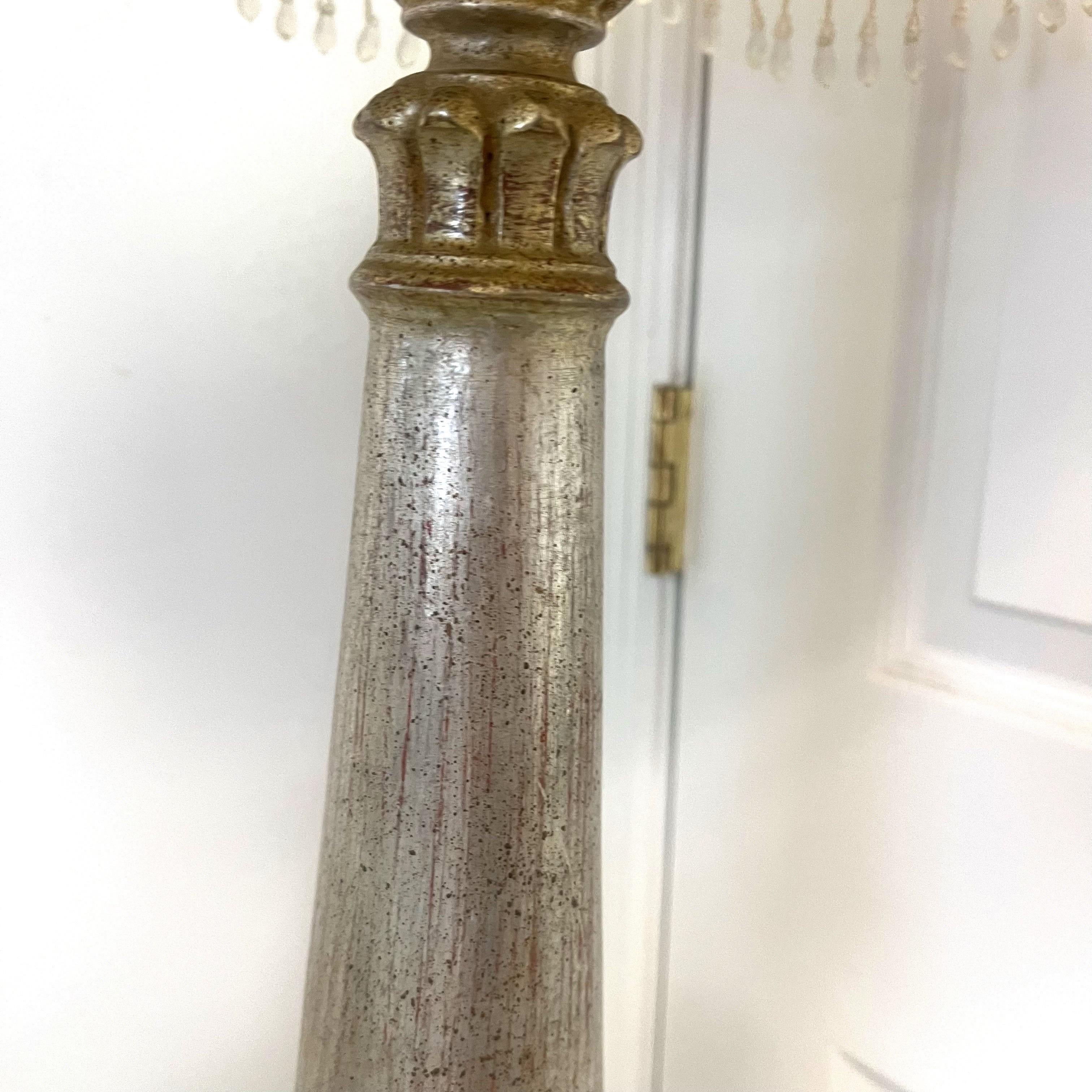 Vintage Italian Lamp in argento e oro In condizioni buone in vendita a Charleston, SC