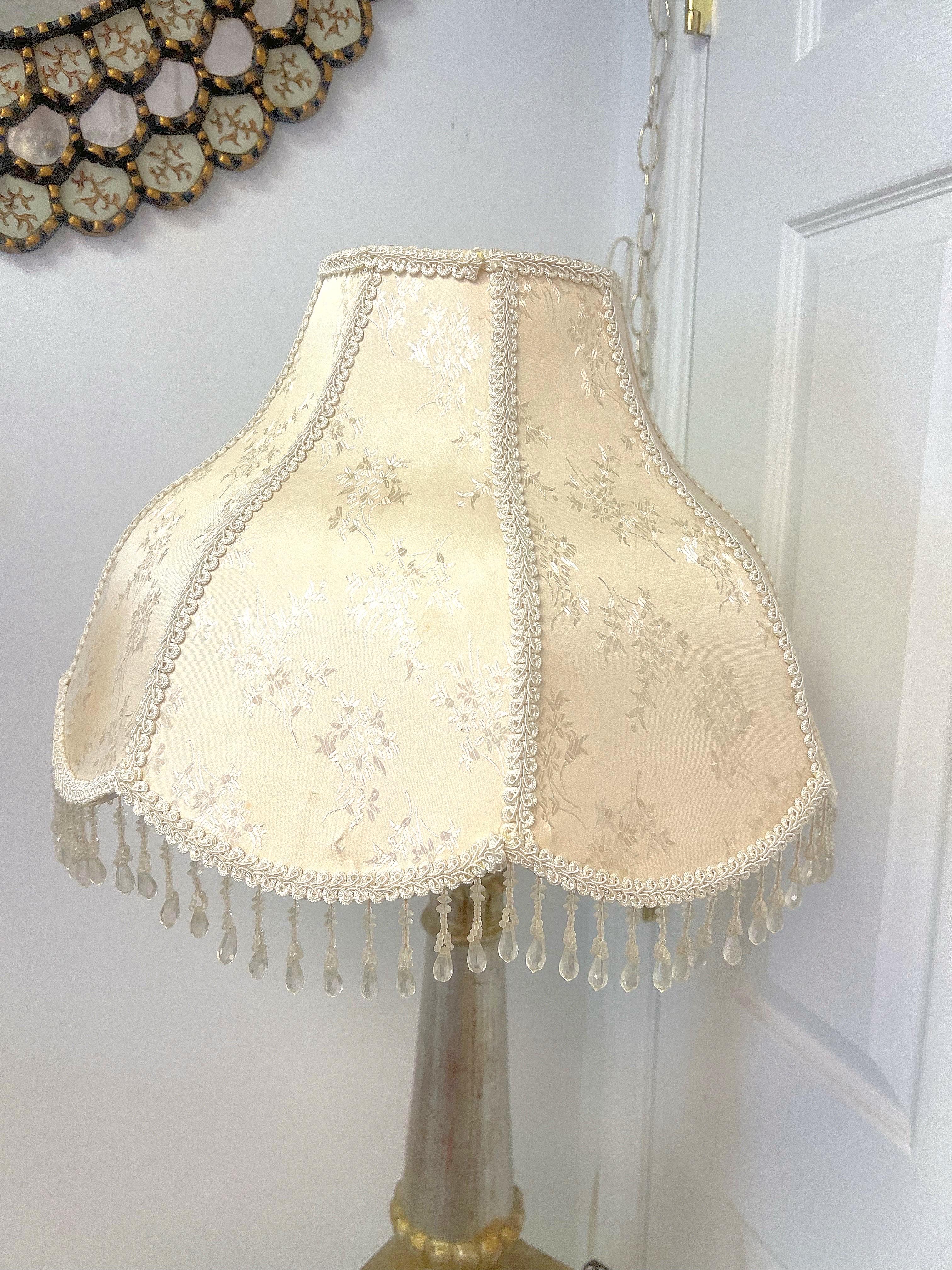 Vintage Italian Lamp in argento e oro in vendita 2